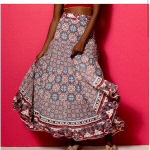 Carolina K 100% Organic Cotton Maxi Skirt Catalina Algarve Small